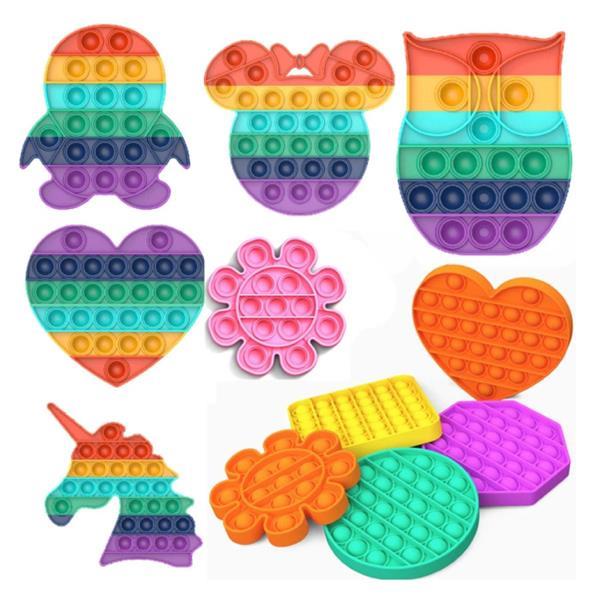 Grote foto pop it fidget anti stress speelgoed bubble toy siliconen u kinderen en baby overige