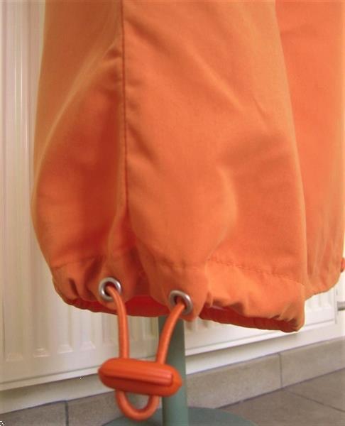 Grote foto nieuwe oranje 3 4 broek van madonna small kleding dames broeken en pantalons