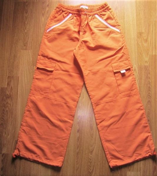 Grote foto nieuwe oranje 3 4 broek van madonna small kleding dames broeken en pantalons