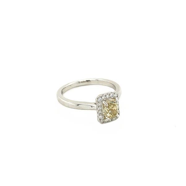 Grote foto witgouden ring met 1.11ct. diamant 14 krt nieuw kleding dames sieraden