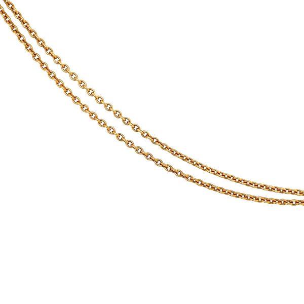 Grote foto rosegouden collier met tahitiparel en diamant 18 krt nieuw kleding dames sieraden