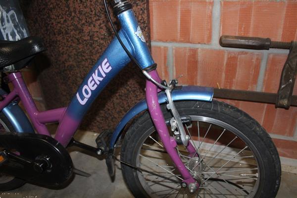 Grote foto kinderfietsblauw met roos fietsen en brommers kinderfietsen