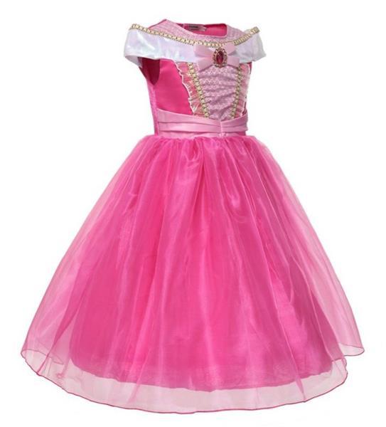 Grote foto prinsessen jurk fel roze luxe met broche gratis kroon 5 6 kinderen en baby overige