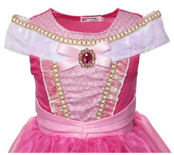 Grote foto prinsessen jurk fel roze luxe met broche gratis kroon 5 6 kinderen en baby overige