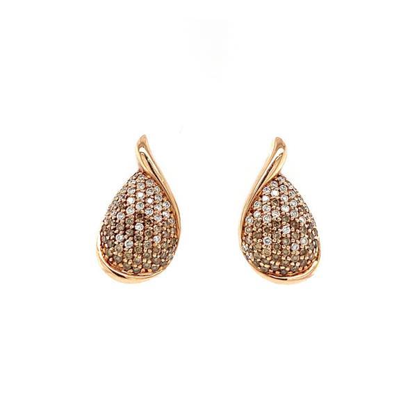 Grote foto rosegouden oorstekers met diamant 14 krt nieuw kleding dames sieraden