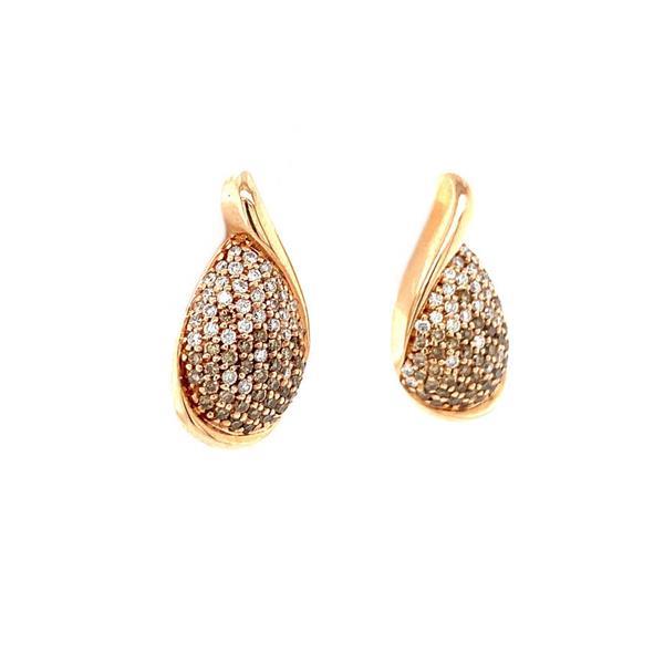 Grote foto rosegouden oorstekers met diamant 14 krt nieuw kleding dames sieraden