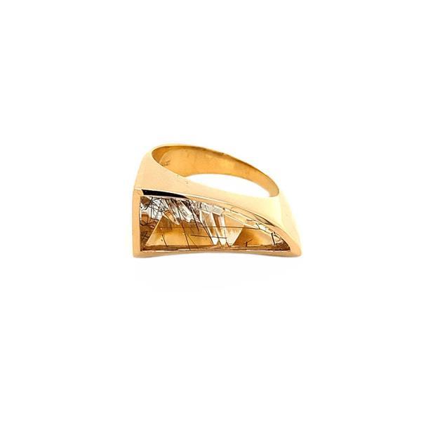 Grote foto rosegouden ring met toermalijn quartz 18 krt nieuw kleding dames sieraden