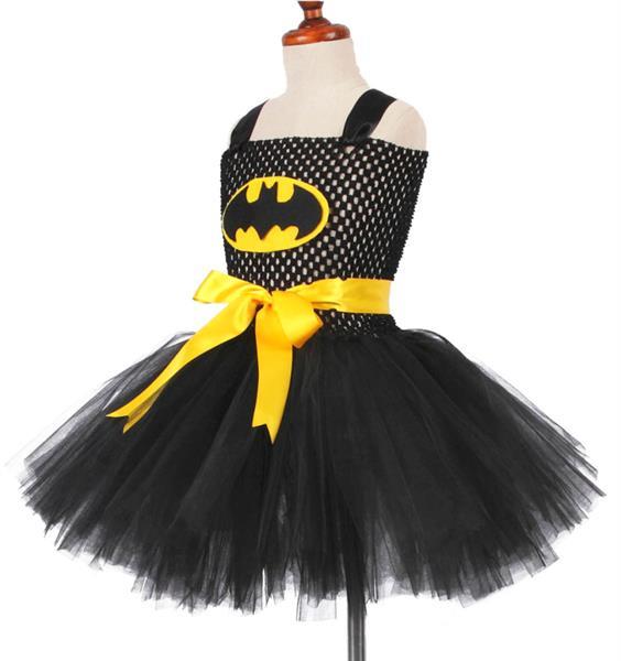 Grote foto batgirl meisje tutu prinsessenjurk gratis tas hanger maat kleding dames verkleedkleding