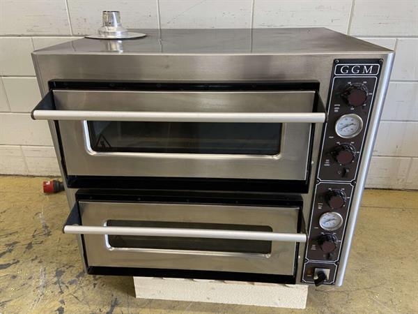 Grote foto rvs dubbele pizzaoven oven 2 x 4 pizza 400v horeca diversen overige diversen