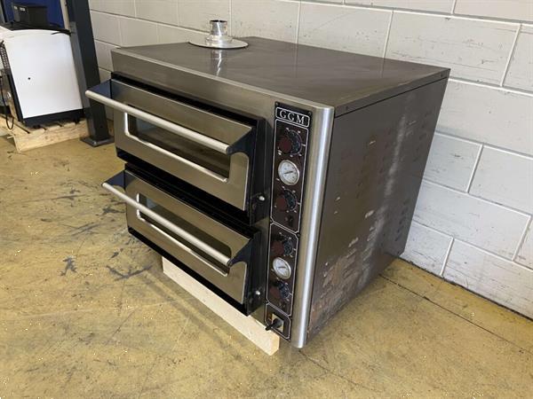 Grote foto rvs dubbele pizzaoven oven 2 x 4 pizza 400v horeca diversen overige diversen