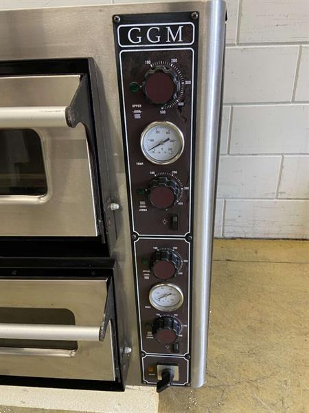 Grote foto rvs dubbele pizzaoven oven 2 x 4 pizza 400v horeca diversen overige diversen