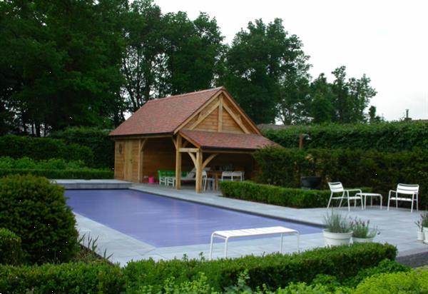 Grote foto eiken poolhouses en bijgebouwen op maat tuin en terras tuinhuisjes en blokhutten