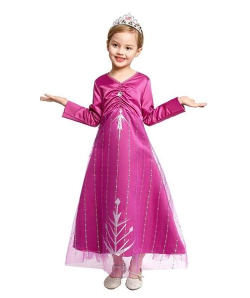 Grote foto elsa jurk roze deluxe gratis ketting 5 6 jaar lengte 85 c kinderen en baby overige