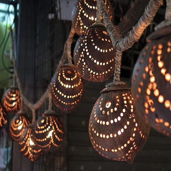 Grote foto leuk lichtsnoer coco kokosnoot lampen huis en inrichting hanglampen