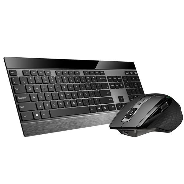 Grote foto 9900m wireless keyboard mouse desktopset black computers en software toetsenborden