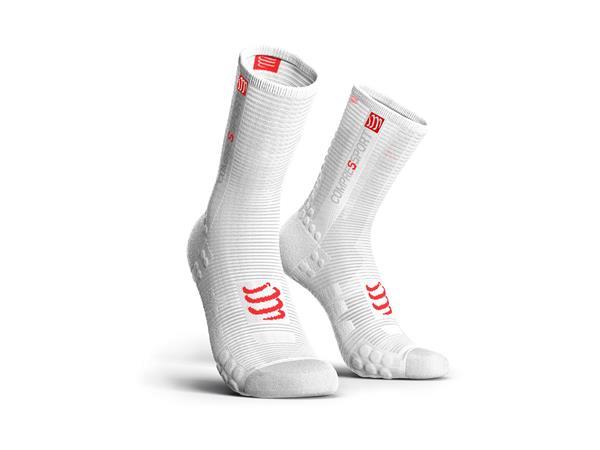 Grote foto compressport pro racing socks bike v3.0 white 39 41 sport en fitness fietsen en wielrennen
