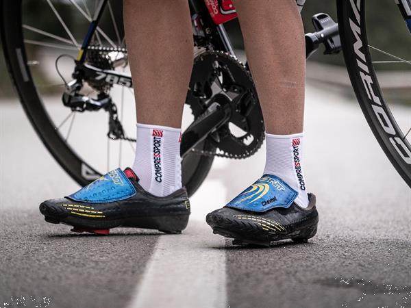 Grote foto compressport pro racing socks bike v3.0 white 39 41 sport en fitness fietsen en wielrennen