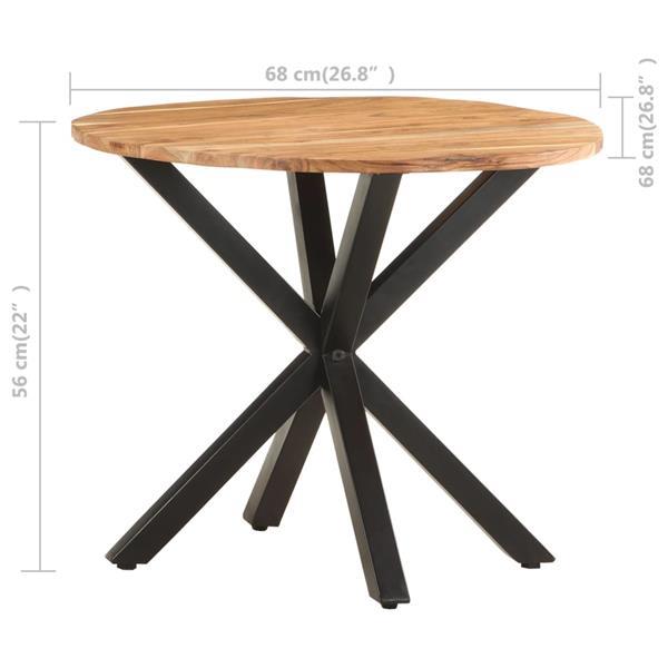Grote foto vidaxl table d appoint 68x68x56 cm bois d acacia massif huis en inrichting eettafels