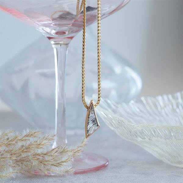 Grote foto rosegouden hanger met toermalijn quartz 18 krt nieuw kleding dames sieraden