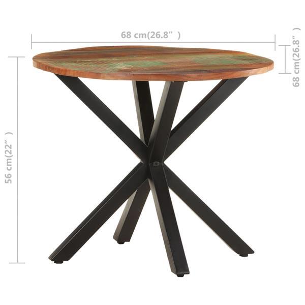 Grote foto vidaxl table d appoint 68x68x56 cm bois de r cup ration mass huis en inrichting eettafels
