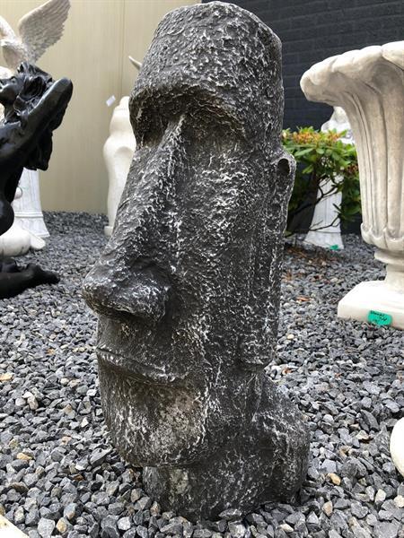 Grote foto stenen beeld van moai de paaseilanden tuin en terras tuinbeelden en tuinkabouters