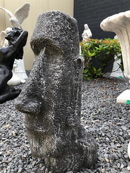 Grote foto stenen beeld van moai de paaseilanden tuin en terras tuinbeelden en tuinkabouters