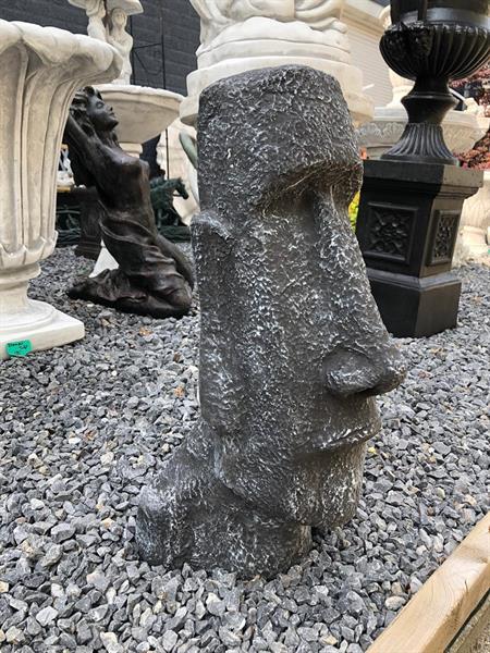 Grote foto stenen beeld van moai de paaseilanden tuin en terras tuinbeelden en tuinkabouters