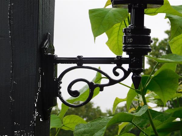 Grote foto wandlamp aluminium zwart decoratieve arm tuin en terras verlichting