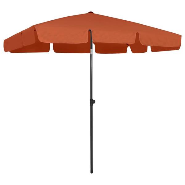 Grote foto vidaxl parasol de plage terre cuite 200x125 cm tuin en terras overige tuin en terras