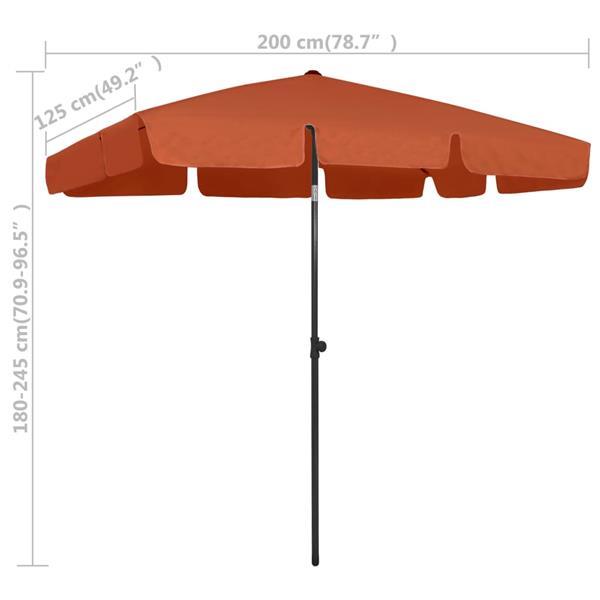 Grote foto vidaxl parasol de plage terre cuite 200x125 cm tuin en terras overige tuin en terras