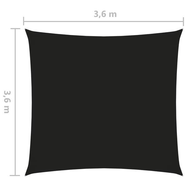 Grote foto vidaxl voile de parasol tissu oxford carr 3 6x3 6 m noir tuin en terras overige tuin en terras