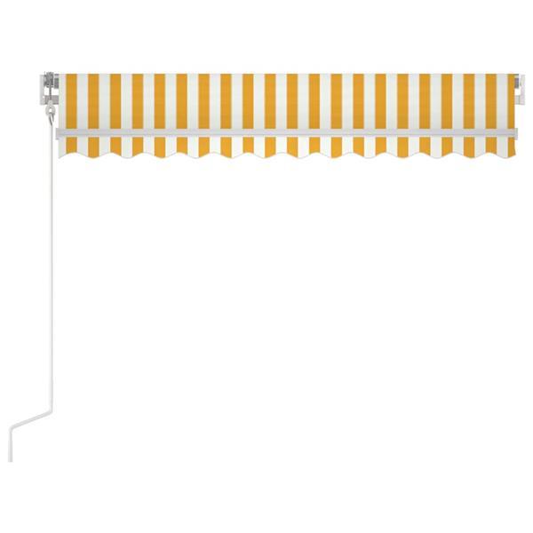 Grote foto vidaxl auvent r tractable automatique 350x250 cm jaune et bl tuin en terras overige tuin en terras