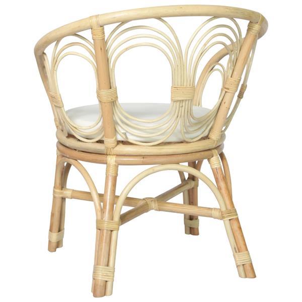 Grote foto vidaxl chaise de salle manger avec coussin rotin naturel e huis en inrichting stoelen