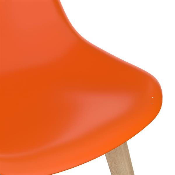 Grote foto vidaxl eetkamerstoelen 4 st kunststof oranje huis en inrichting stoelen