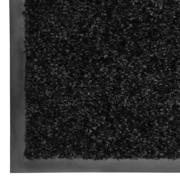 Grote foto vidaxl deurmat wasbaar 60x90 cm zwart tuin en terras overige tuin en terras