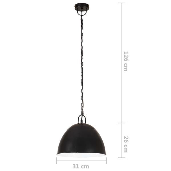 Grote foto vidaxl hanglamp industrieel vintage rond 25 w e27 31 cm zwar huis en inrichting overige