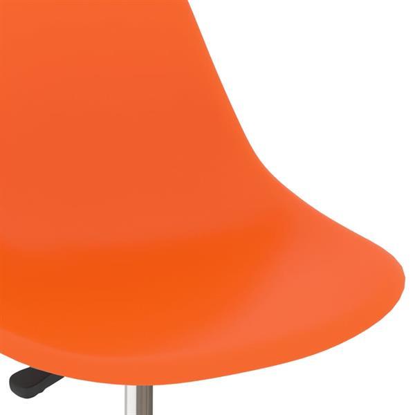 Grote foto vidaxl eetkamerstoelen draaibaar 4 st pp oranje huis en inrichting stoelen