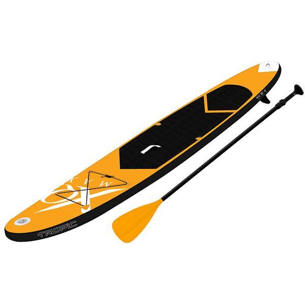 Grote foto xq max sup board set opblaasbaar 320x76x15cm oranje sport en fitness overige sport en fitness
