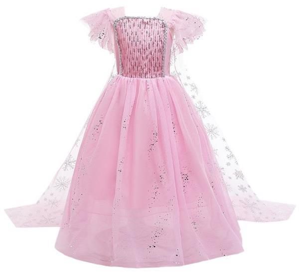 Grote foto elsa jurk licht roze classic deluxe gratis kroon 3 4 jaar kinderen en baby overige