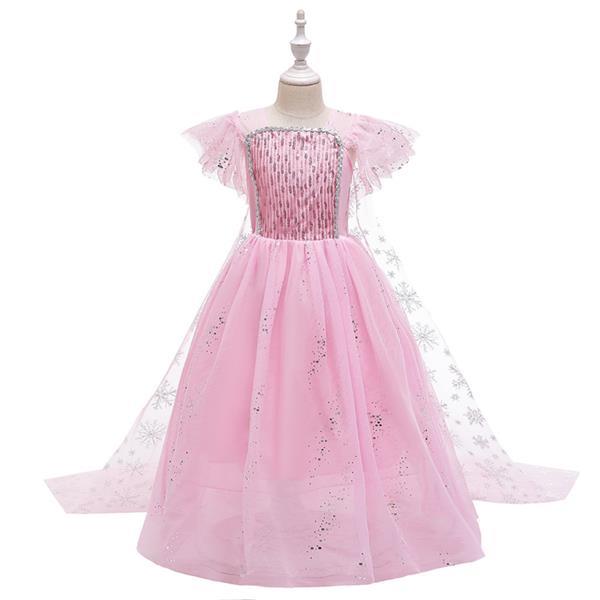 Grote foto elsa jurk licht roze classic deluxe gratis kroon 3 4 jaar kinderen en baby overige