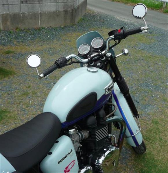 Grote foto halcyon 830 klassieke bar end spiegel rond rvs motoren overige accessoires