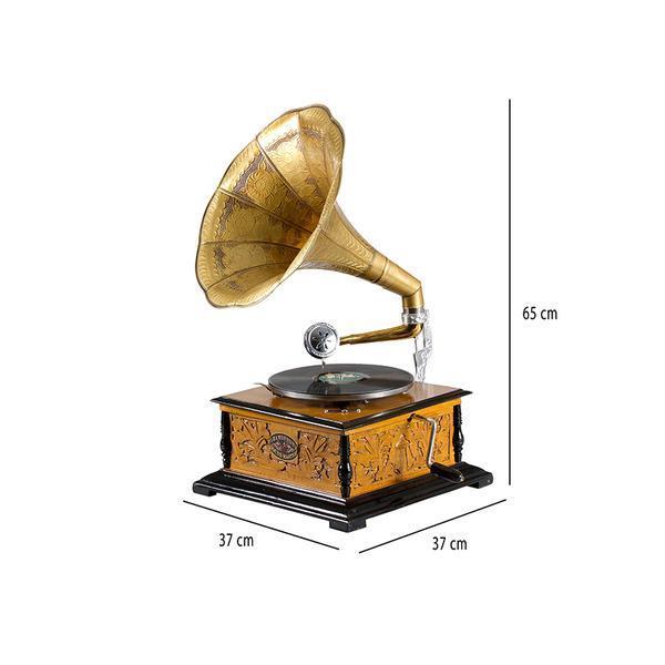 Grote foto grammofoon vierkant old style collectie by homania muziek en instrumenten dj sets en draaitafels