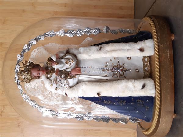 Grote foto maria met jesus onder stolp antiek en kunst religie
