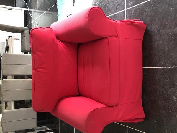 Grote foto zetel 1 zit rood koopje huis en inrichting sofa en chaises longues