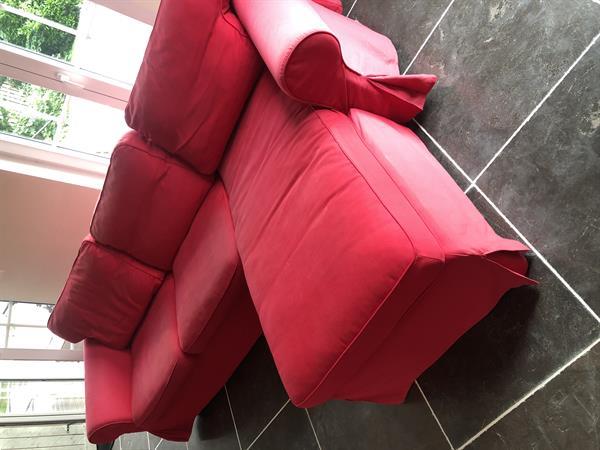 Grote foto zetel 3zit chaise longue rood koopje huis en inrichting sofa en chaises longues