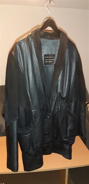 Grote foto mooie zwarte leren damesjas kleding dames jassen winter