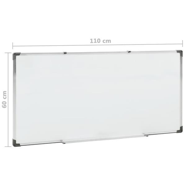 Grote foto vidaxl whiteboard magnetisch 110x60 cm staal wit huis en inrichting kantooraccessoires