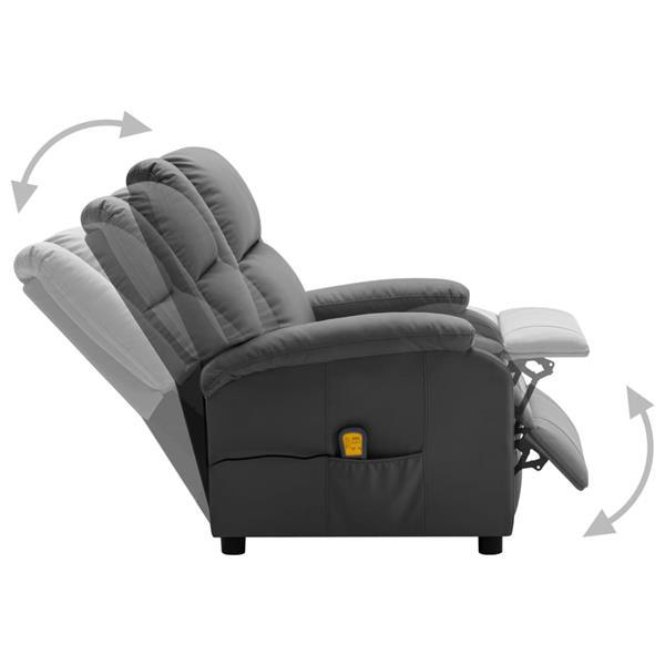 Grote foto vidaxl fauteuil de massage inclinable anthracite similicuir huis en inrichting stoelen