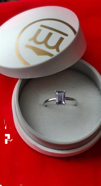 Grote foto 18 karaat witgouden ring met amethist sieraden tassen en uiterlijk ringen voor haar