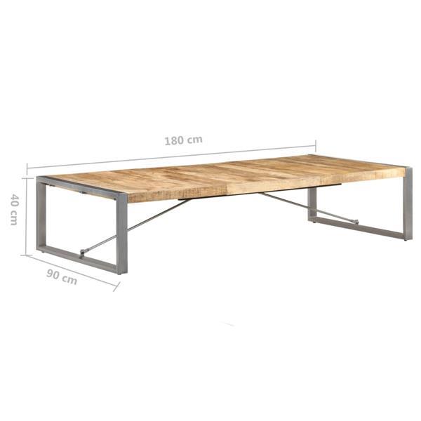Grote foto vidaxl table basse 180x90x40 cm bois de manguier brut huis en inrichting eettafels